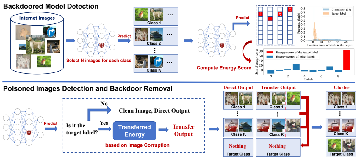 Energy-based backdoor detection and purification workflow